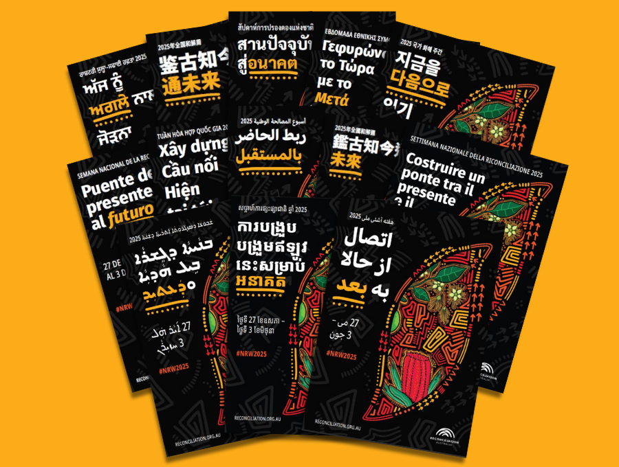 The 13 translated NRW posters fanned out